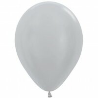 Latex ballonnen PEARL SILVER 