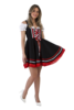 Mini Dirndl zwart/rood