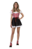 Dirndl wit/rood geruit