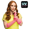 Nethandschoen lang fluo roze