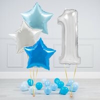 Opgeblazen folie cijfer - Silver