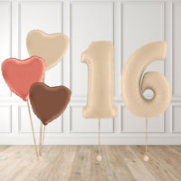 2 Opgeblazen folie cijfers White Sand