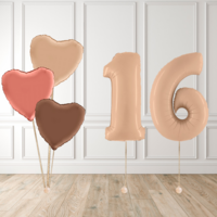 2 Opgeblazen folie cijfers Nude