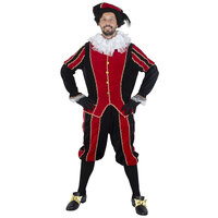 Zwarte piet  rood/zwart Deluxe 