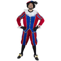 Zwarte Piet Deluxe rood/blauw