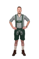 Korte lederhose groen 