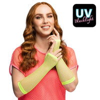 Nethandschoen lang fluo groen