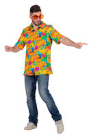 Hawa&iuml; hemd oranje bloemen