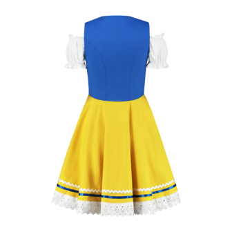 Mini Dirndl geel/blauw