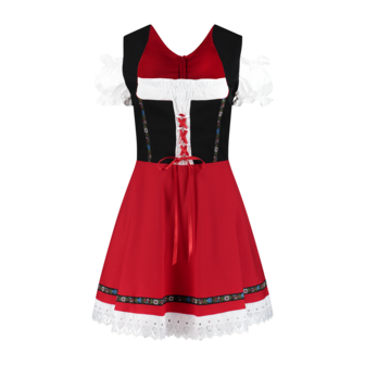 Dirndl rood/zwart