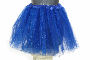 Tule rokje glitter blauw