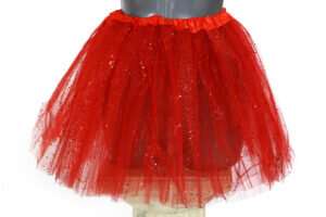 Tule rokje glitter rood