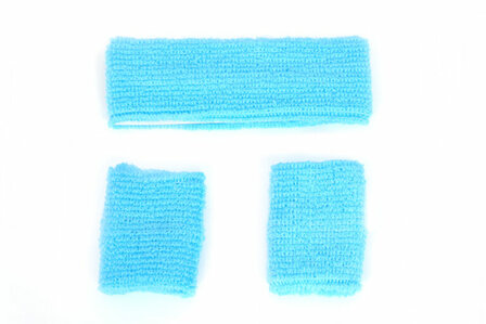 set zweetbandjes turquoise