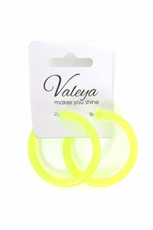 Oorbellen neon yellow