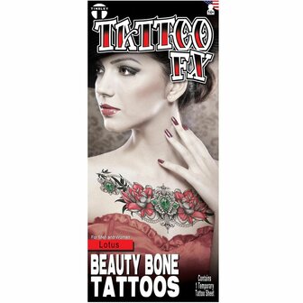FX tattoo collar bone lotus