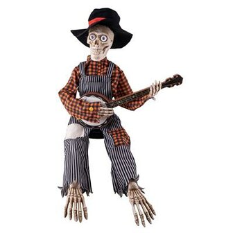 Skelet met banjo