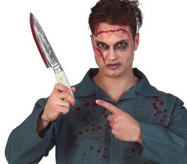 Kitchen knife with blood