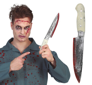 Kitchen knife with blood