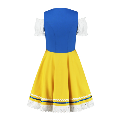 Mini Dirndl geel/blauw