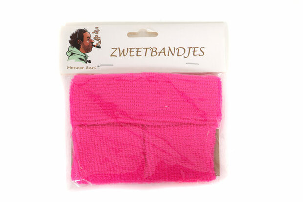 Set zweetbandjes roze