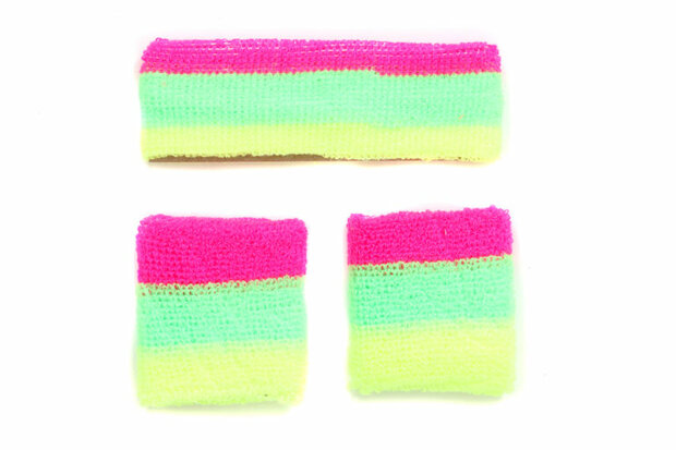 Set zweetbandjes multicolor