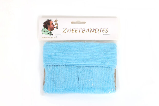 set zweetbandjes turquoise