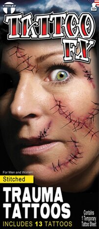 Fx trauma tattoo stitched