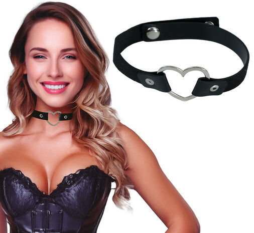 heart sado choker