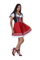 Mini Drindl zwart/rood