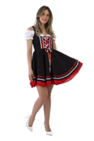 Mini Dirndl zwart/rood