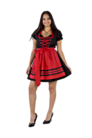 Dirndl zwart/rood