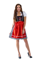 Dirndl zwart/wit geruit