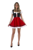 Dirndl rood/zwart