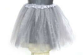 Tule rokje glitter zilver