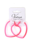 Oorbellen hart neon pink